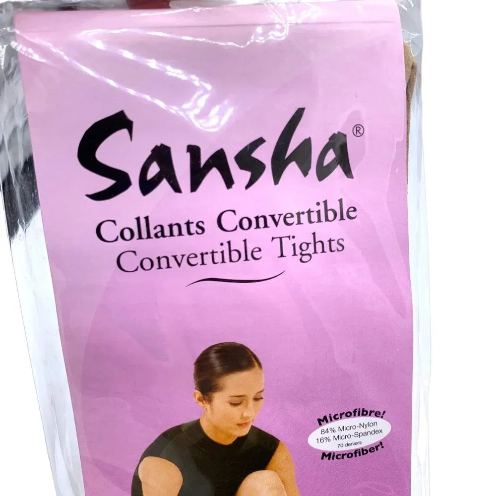Sansha Girls Convertible Dance Skate Camel Brown Tights Lot of 3 Age 1-6